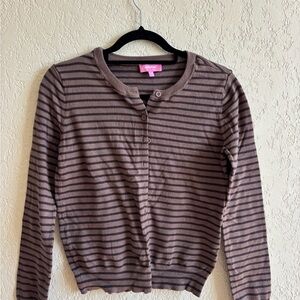 Edikted Women's Lillian Striped Button Up Knit Cardigan